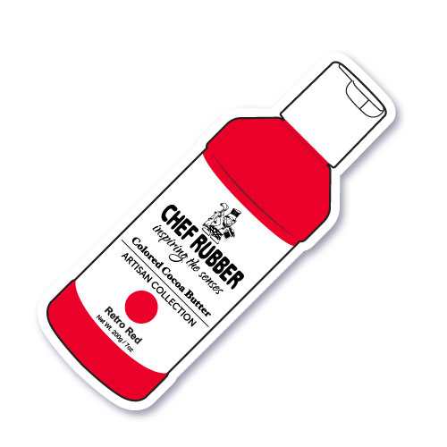 retro red sticker