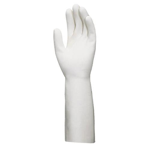 white rubber gloves