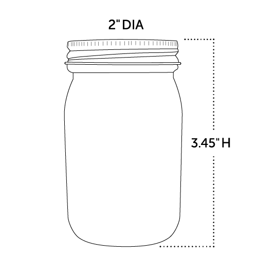 glass jar w/ lid