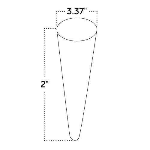shallow cone cup