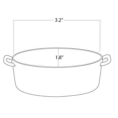mini oval cooking pot