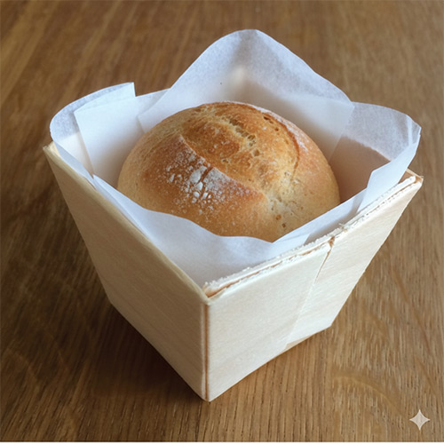 square wooden punnet