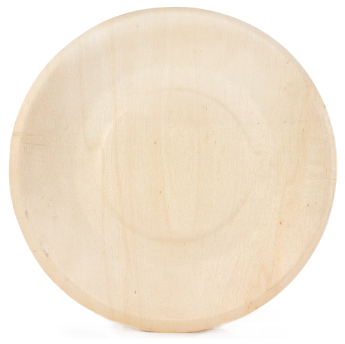 round wood plates