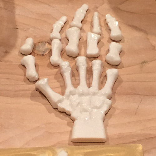 skeleton hand mould