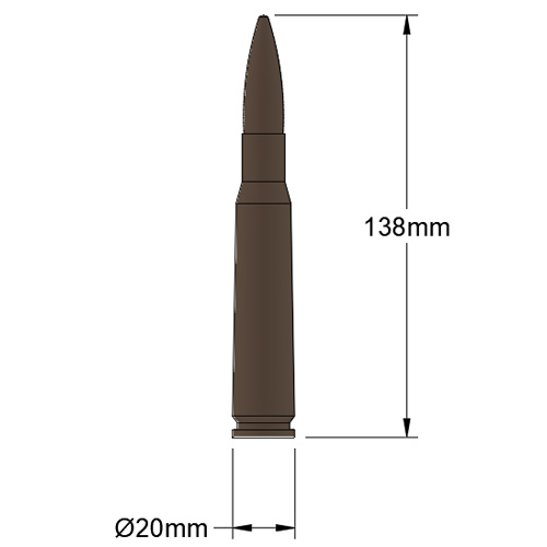 50 cal ammo mould