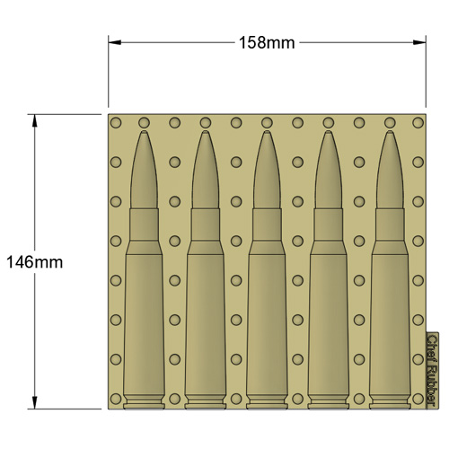 50 cal ammo mould