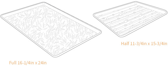 Chef Rubber Transfer Sheets in half and full baking sheet sizes
