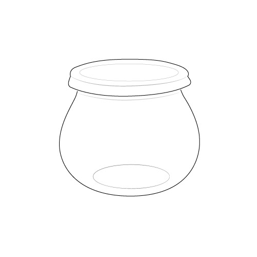 fish bowl cup jar and lid