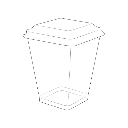 tall square tapered cup